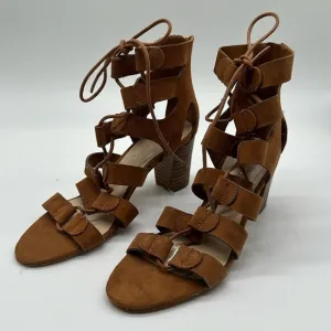 Marc Fisher Paradox Gladiator Heel Sandals Brown Size 6.5