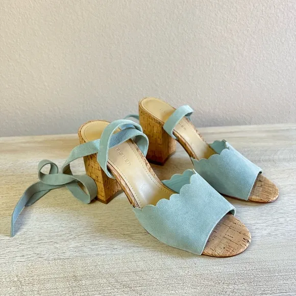 Marc Fisher Piya Lace-Up Cork Block-Heel Sandal