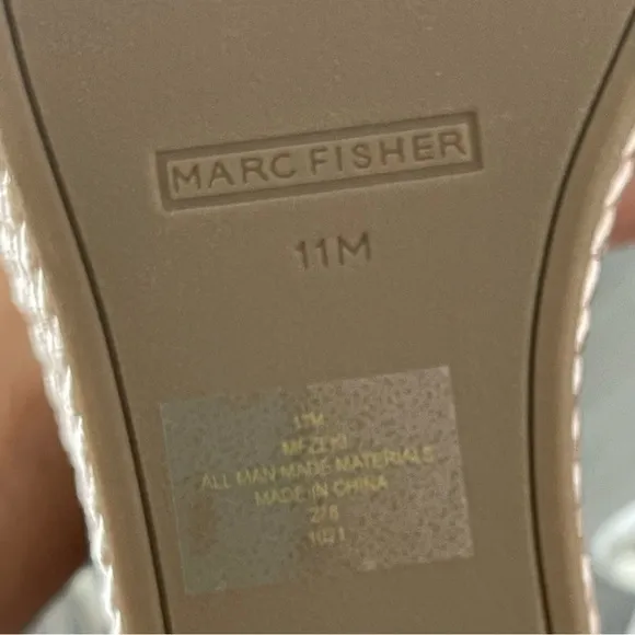 Marc Fisher white Zesty Espadrille Platform Wedge Sandals size 11 New in box!