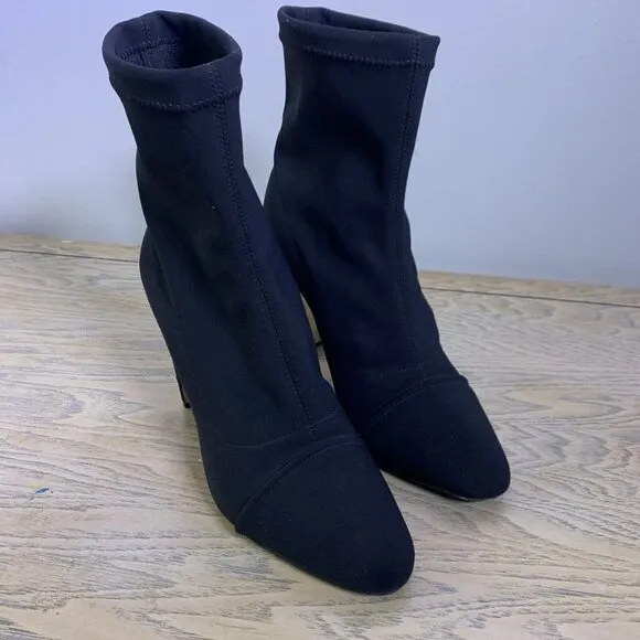 MARION PARKE $695 Women's EU36 Black Stockings Pull Up Ankle Booties US Size‎ 6