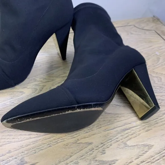 MARION PARKE $695 Women's EU36 Black Stockings Pull Up Ankle Booties US Size‎ 6