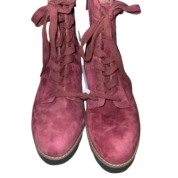 ✅Maroon Vionic or Suede Lace-Up Boots -Lani size 6