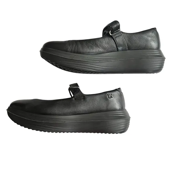 Mary Jane Shoes by Kybun KyBoot Luzern 17 Caviar Comfy Walking Size 9 Black