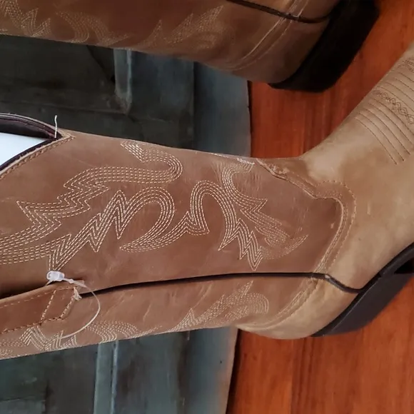 Masterson Boot Co. Brown Leather Western Boots, Size 7.5, NWOT