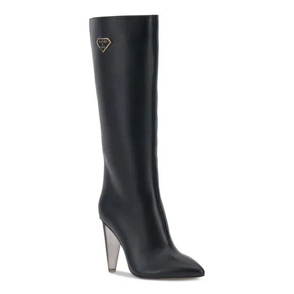 MATEO BY INC Womens Black Charlotte Pointed Toe Stiletto Boots 9.5 M