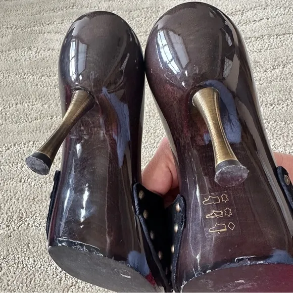 Materia Prima by Goffredo Camos Black Suede Leather Open Toe Mule Sandals IT 38