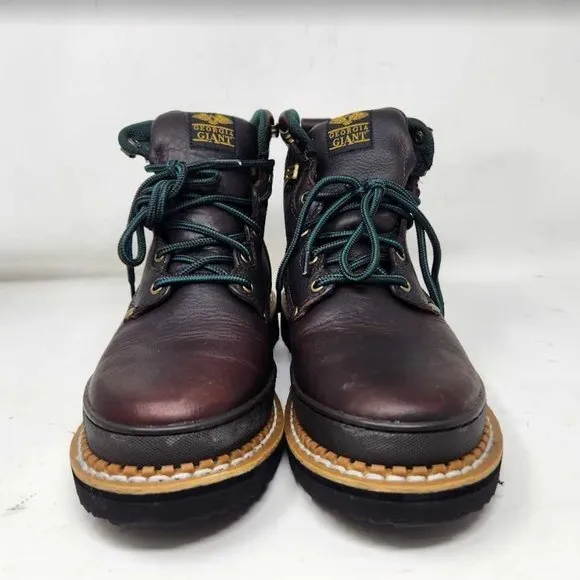 Men's 8.5 Georgia Boot 6&quot; Georgia Giant work boots in brown leather G6274