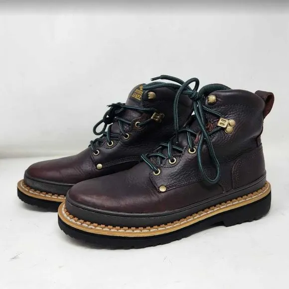 Men's 8.5 Georgia Boot 6&quot; Georgia Giant work boots in brown leather G6274