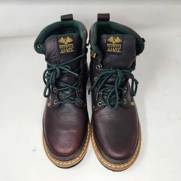 Men's 8.5 Georgia Boot 6&quot; Georgia Giant work boots in brown leather G6274
