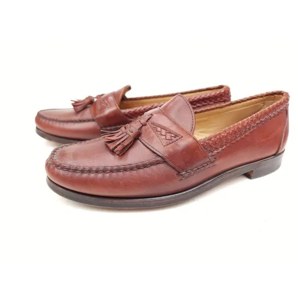Men's Allen Edmonds Maxfield Slip On Loafers Dress Shoes Size 9.5 DBrown Leather