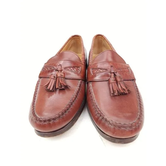 Men's Allen Edmonds Maxfield Slip On Loafers Dress Shoes Size 9.5 DBrown Leather