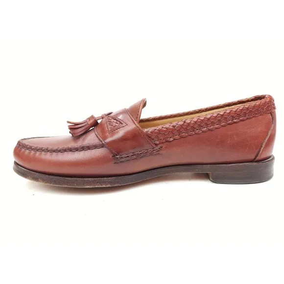 Men's Allen Edmonds Maxfield Slip On Loafers Dress Shoes Size 9.5 DBrown Leather