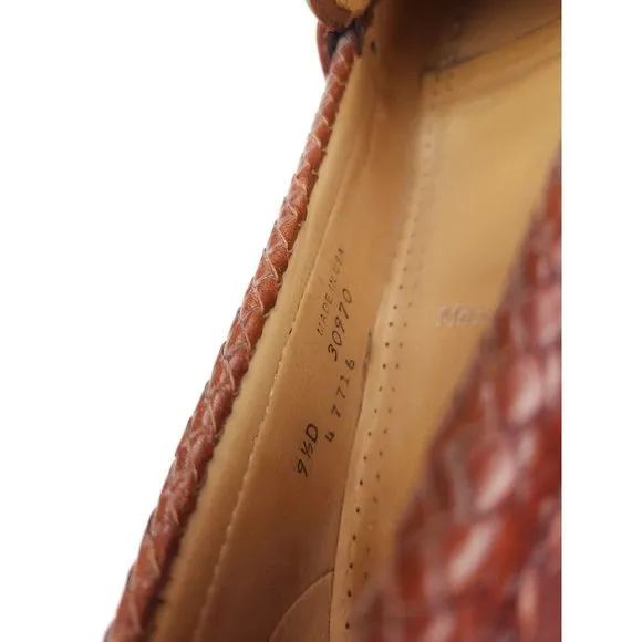 Men's Allen Edmonds Maxfield Slip On Loafers Dress Shoes Size 9.5 DBrown Leather