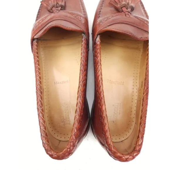 Men's Allen Edmonds Maxfield Slip On Loafers Dress Shoes Size 9.5 DBrown Leather