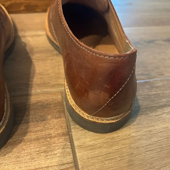 MENS CLARKS ARTISAN ATTICUS LACE MAHOGANY TAN LEATHER COMFORT LACE UP SHOES 9.5M