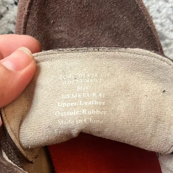 Men’s Olukai genuine brown suede leather lace up shoes. Size 41.