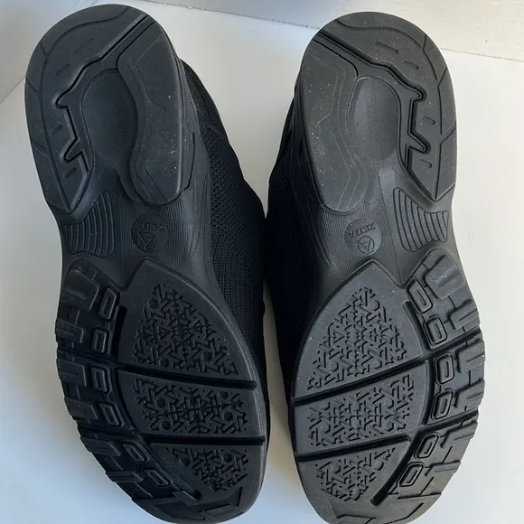 MEN'S ZEBA HANDS-FREE BLACK TENNIS SHOES SLIP RESISTANT COMFORT BREATHABLE UPPER