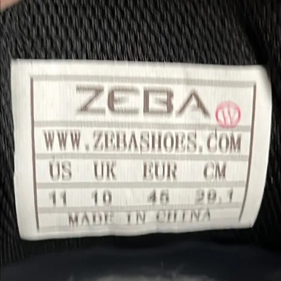 MEN'S ZEBA HANDS-FREE BLACK TENNIS SHOES SLIP RESISTANT COMFORT BREATHABLE UPPER