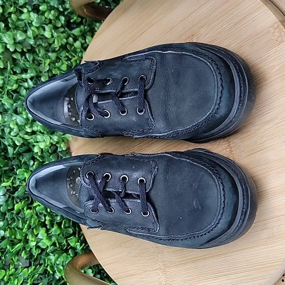 Mephisto City Hiker Nubuck Air Jet Mock Toe Comfort Walking Shoes Black Sz 6.5