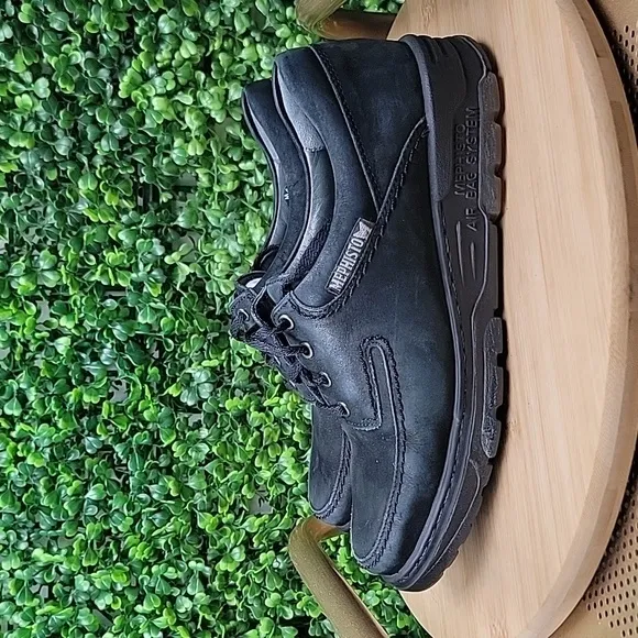 Mephisto City Hiker Nubuck Air Jet Mock Toe Comfort Walking Shoes Black Sz 6.5