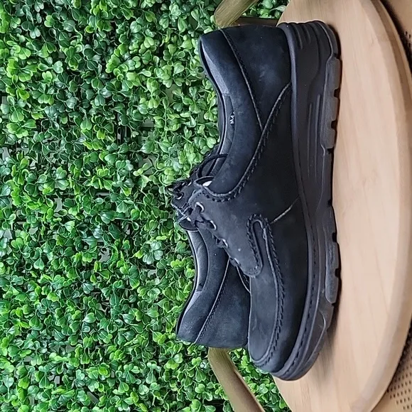 Mephisto City Hiker Nubuck Air Jet Mock Toe Comfort Walking Shoes Black Sz 6.5