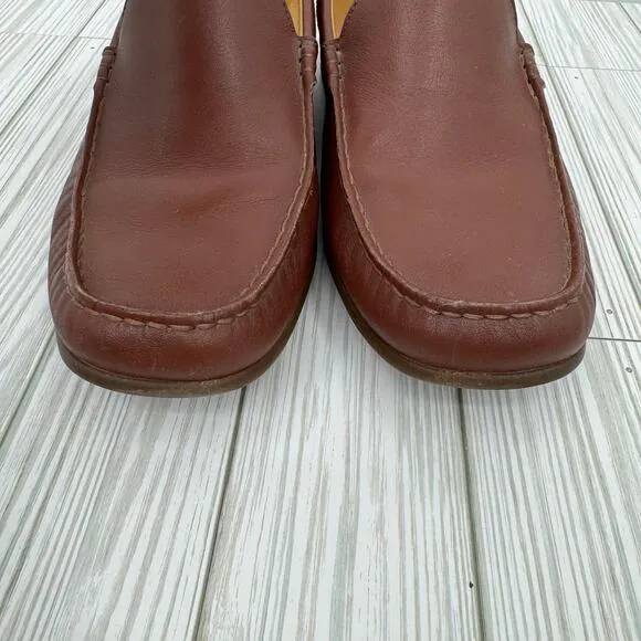 Mephisto Cool Air brown leather slip on loafers shoes men's size 7
