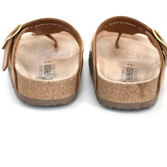 MEPHISTO MELINDA | Women Cork Sandals Camel Leather Nubuck Size 37 - 7
