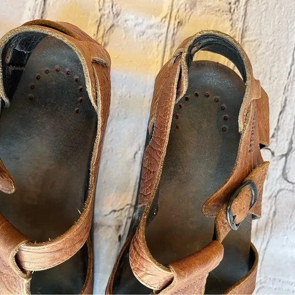 Mephisto Sam Fisherman Sandals Mens Sz 43 Brown Leather Closed Toe Shoes