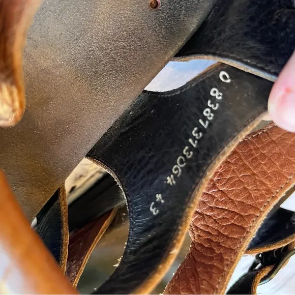 Mephisto Sam Fisherman Sandals Mens Sz 43 Brown Leather Closed Toe Shoes