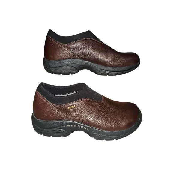 Merrell Men's Brown Leather Slip-On Shoes