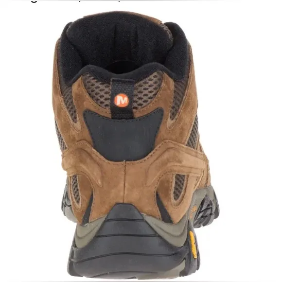 MERRELL Men's Moab 2 Mid WaterproofHiking Boots, Earth Color.