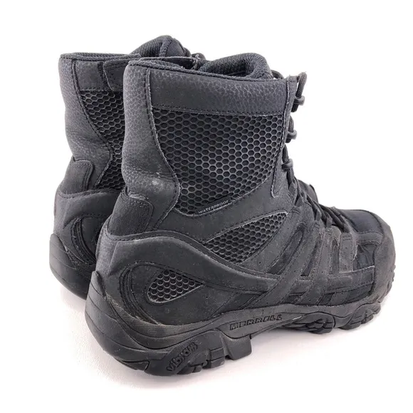 Merrell Moab 2 Black Leather Waterproof 8&quot; Tactical Boots 11.5