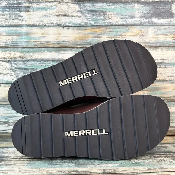 Merrell Walrus Mens 9 Clog Mule Brown Leather Comfort House Shoes Slip On Casual