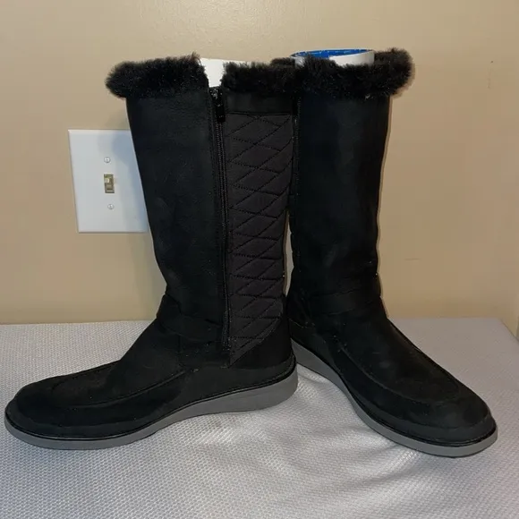 Merrell women’s boots 9.5 Tremblant Ezra Tall Polar Waterproof black grey zipper