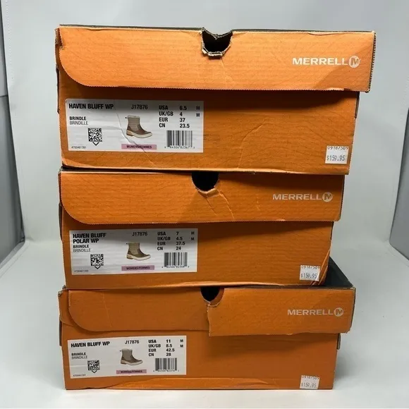 Merrell Women's Haven Bluff Polar Fur Trimmed Waterproof Boots Brindle