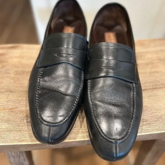 Mezlan Carlso calfskin Mens Leather Slip On Penny Loafers Shoes Sz 10.5M Spain