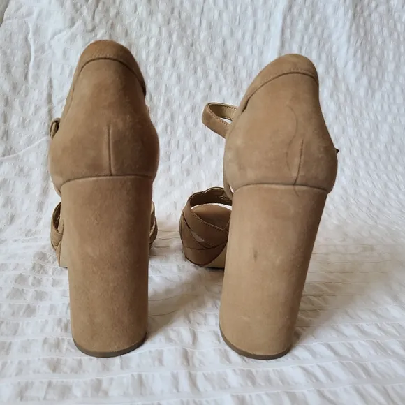 MICHAEL by Michael Kors platform suede women's sandals size 11 tan brown…