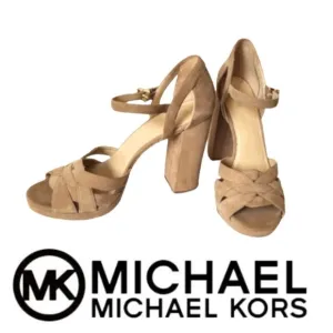 MICHAEL by Michael Kors platform suede women's sandals size 11 tan brown…