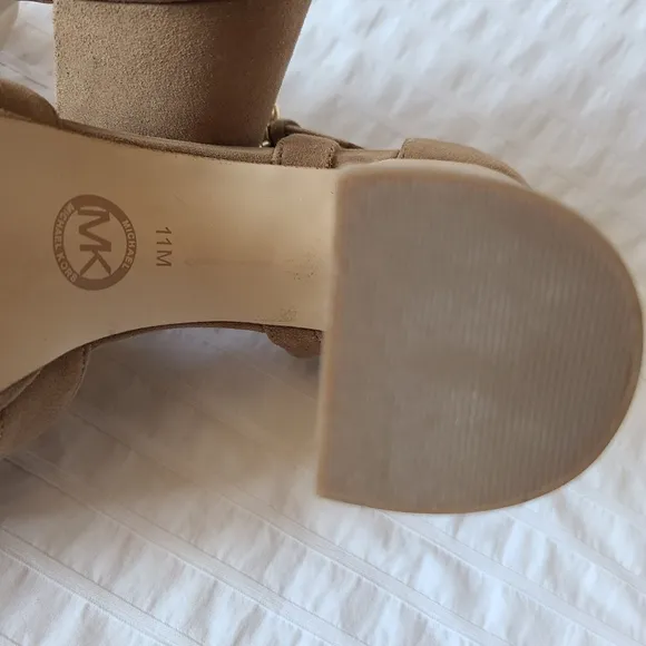 MICHAEL by Michael Kors platform suede women's sandals size 11 tan brown…