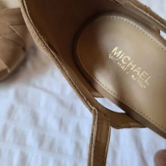 MICHAEL by Michael Kors platform suede women's sandals size 11 tan brown…