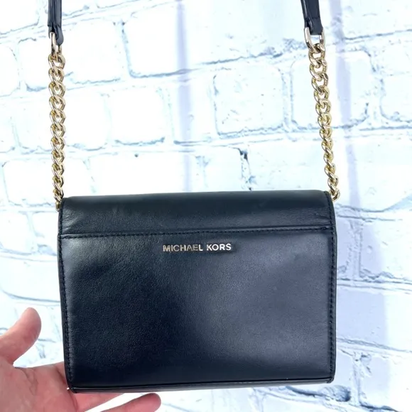|•MICHAEL KORS•| A-dorable 'LOVE' Gold Studded Slip-On Shoes &amp; Crossbody Bag