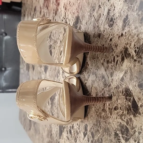 Michael Kors Open Toe Joselle Nude Sandals 10M