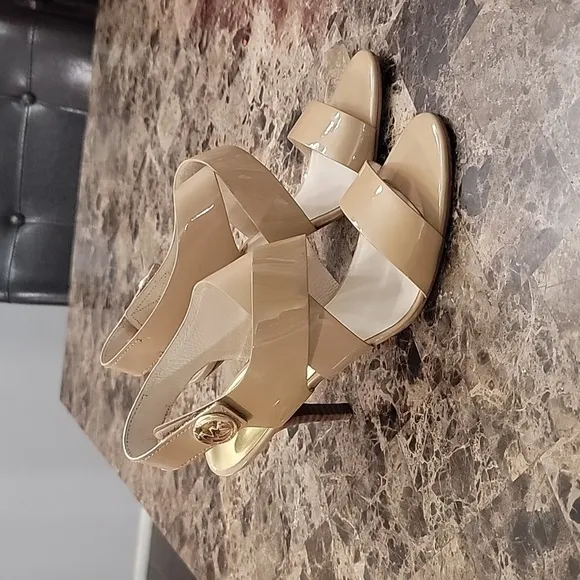 Michael Kors Open Toe Joselle Nude Sandals 10M