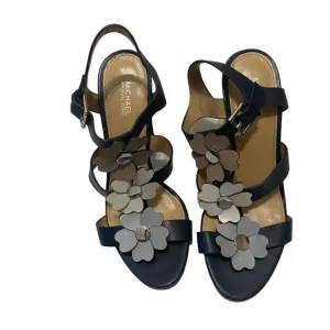 Michael Michael Kors Open Toe Slingback Block Heel Size 8.5 Sandal Shoes