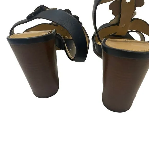 Michael Michael Kors Open Toe Slingback Block Heel Size 8.5 Sandal Shoes