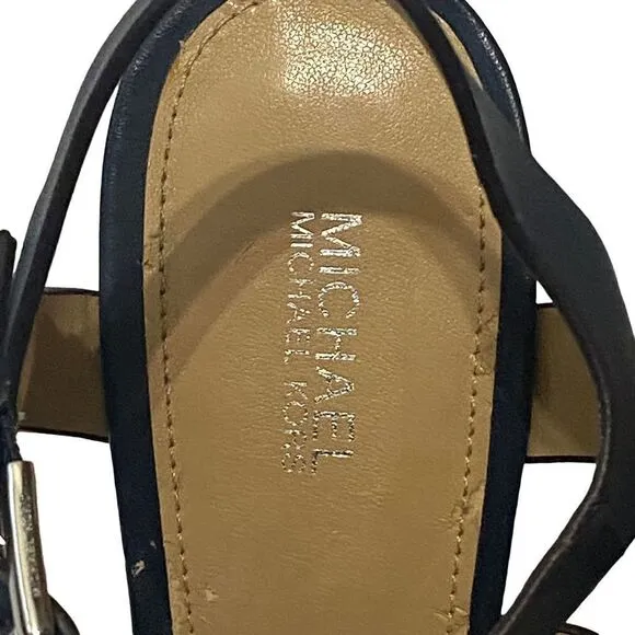 Michael Michael Kors Open Toe Slingback Block Heel Size 8.5 Sandal Shoes