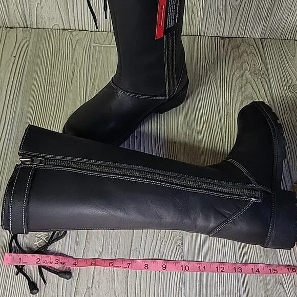 Milwaukee Leather Tall Knee High Motorcycle Riding Boots Womens Size 6 NEW