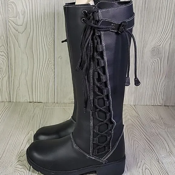 Milwaukee Leather Tall Knee High Motorcycle Riding Boots Womens Size 6 NEW