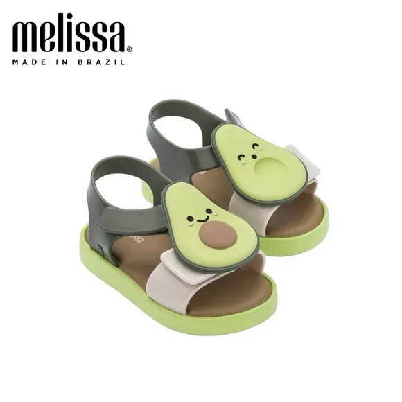 Mini Melissa Avocado Velcro Sandals 8C