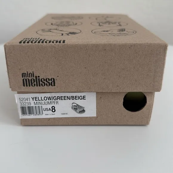Mini Melissa Avocado Velcro Sandals 8C